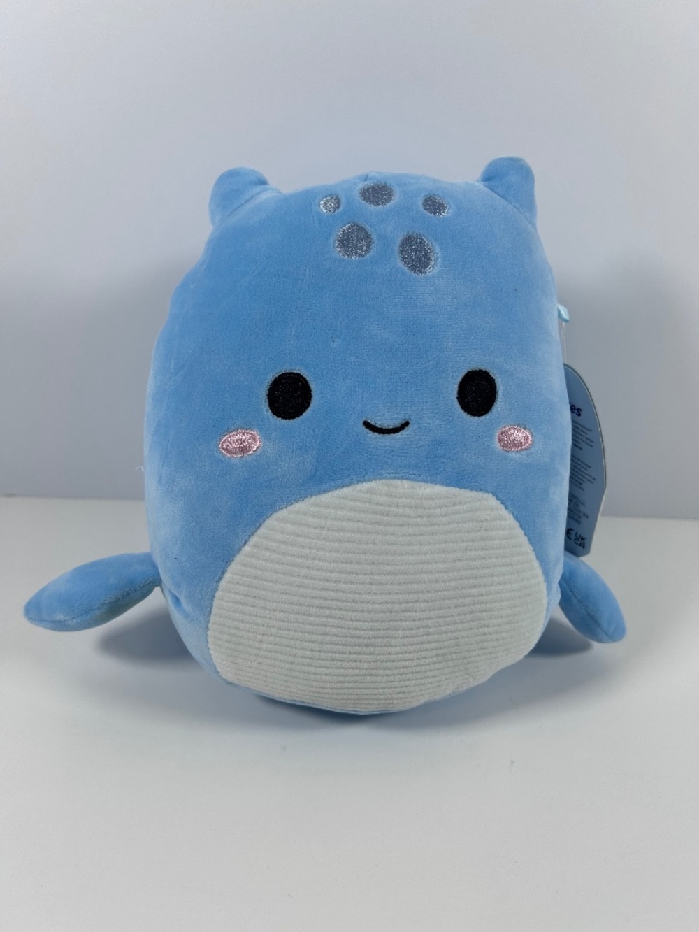 Squishmallow 7.5” LUNE the Loch Ness Monster Light Pastel Blue 7-8” Sealife -NEW